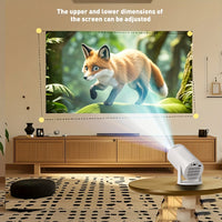 High-Definition Projector,  Fast Focus, 180° Rotation, Compatible with Mobile Phones, Tablets, Computers