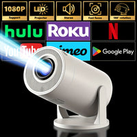 High-Definition Projector,  Fast Focus, 180° Rotation, Compatible with Mobile Phones, Tablets, Computers