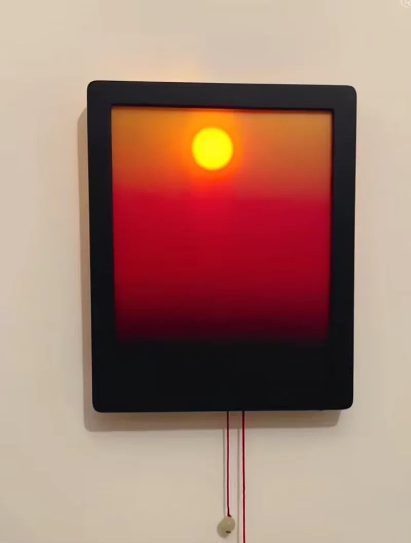 Sunrise Sunset Adjustable Wall Lamp Pull Rope Night Light for living/Bedroom Decor Gift