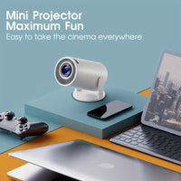 High-Definition Projector,  Fast Focus, 180° Rotation, Compatible with Mobile Phones, Tablets, Computers