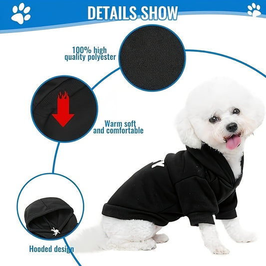 Warm Fleece Dog & Cat Sweater with Hoodie