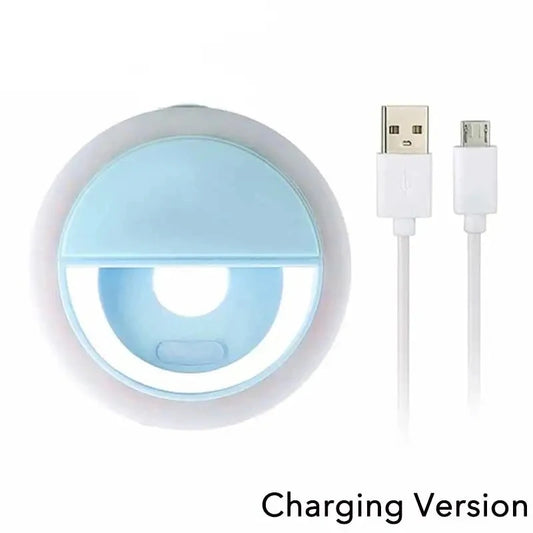 LED Light USB Charge Light Mobile Phone Lens Ring Clip Selfie Lamp