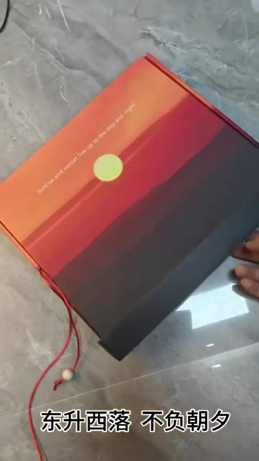 Sunrise Sunset Adjustable Wall Lamp Pull Rope Night Light for living/Bedroom Decor Gift