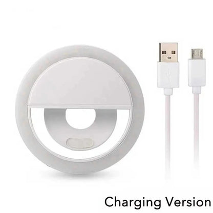 LED Light USB Charge Light Mobile Phone Lens Ring Clip Selfie Lamp