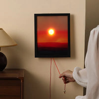 Sunrise Sunset Adjustable Wall Lamp Pull Rope Night Light for living/Bedroom Decor Gift
