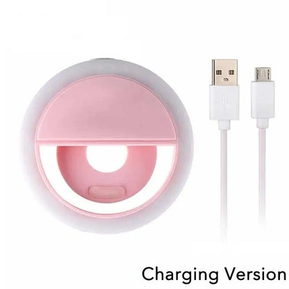 LED Light USB Charge Light Mobile Phone Lens Ring Clip Selfie Lamp