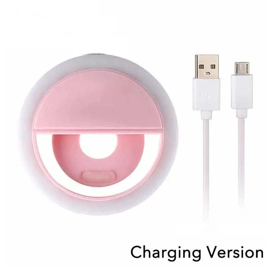 LED Light USB Charge Light Mobile Phone Lens Ring Clip Selfie Lamp