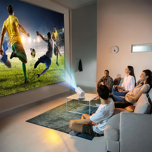 High-Definition, Fast Focus 180° Rotation Projector Compatible with Mobile Phones, Tablets and Computers